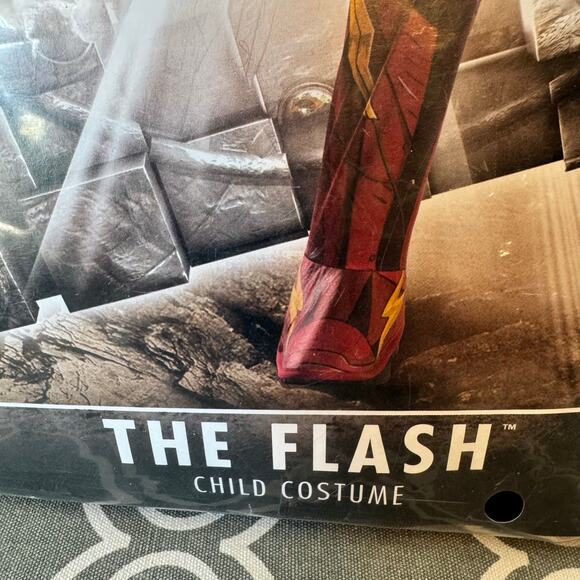 The Flash Costume DC Justice League Kids Sz 4-6 Superhero Dress Up Unisex Rubies - Picture 3 of 7